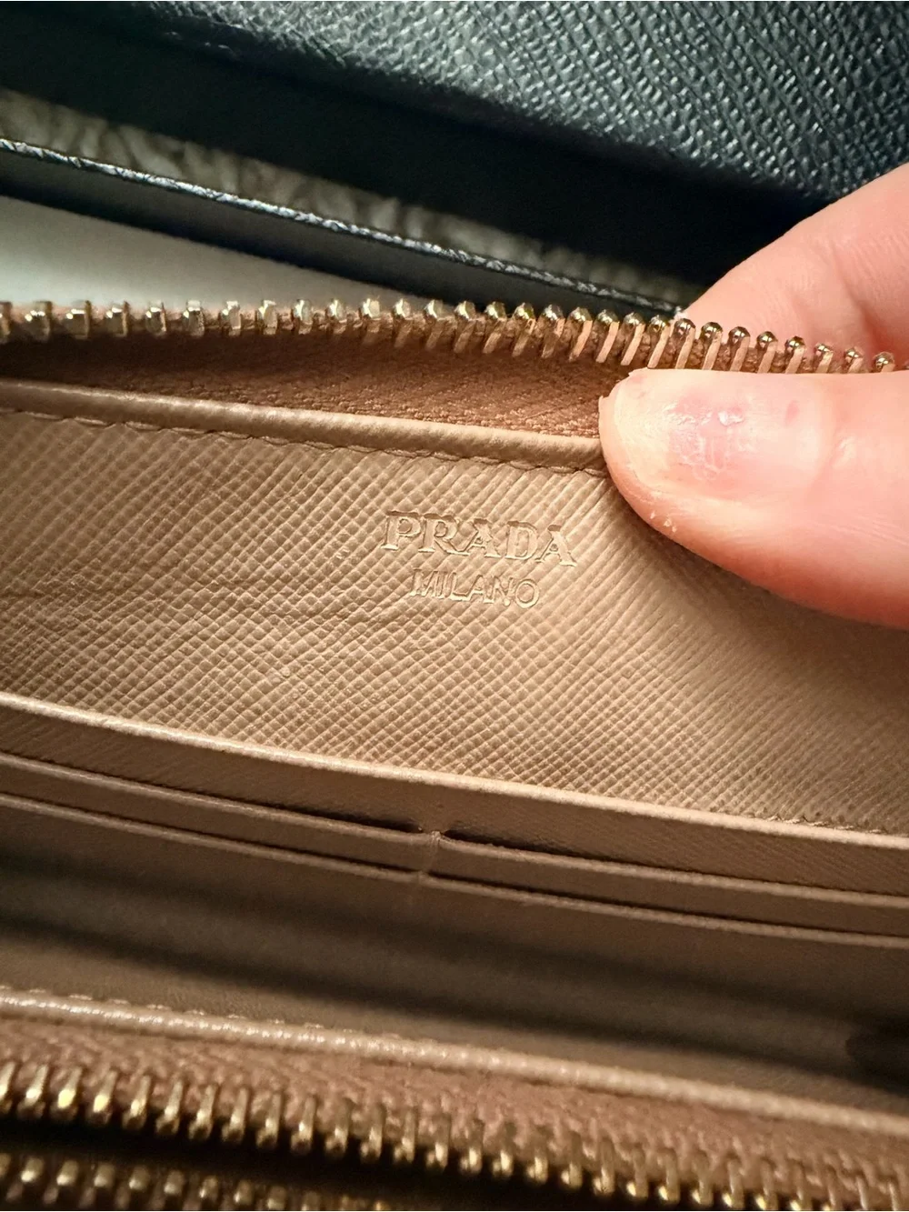 Prada Wallet blush pink nude